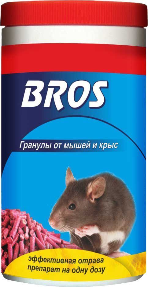 фото Гранулы от крыс и мышей "BROS", банка с дозатором, 250 г