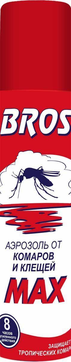 фото Аэрозоль BROS "Max", от комаров и клещей, 90 мл