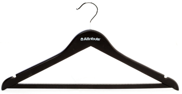 фото Набор вешалок универсальных Attribute Hanger "Siluet Black", 45 см, 4 шт