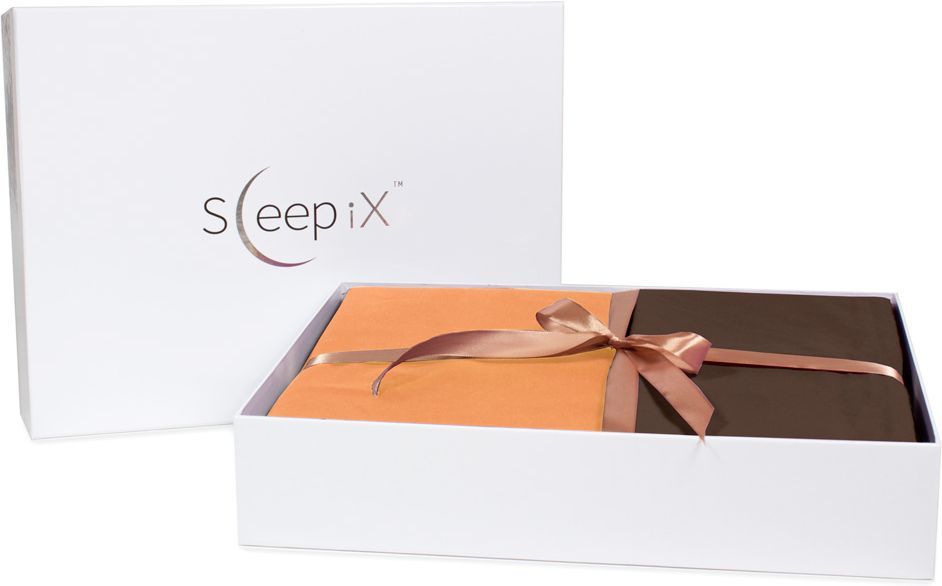 фото Комплект белья Sleep iX "Perfection", 2-спальный, наволочки 70х70, цвет: оранжевый, темно-коричневый