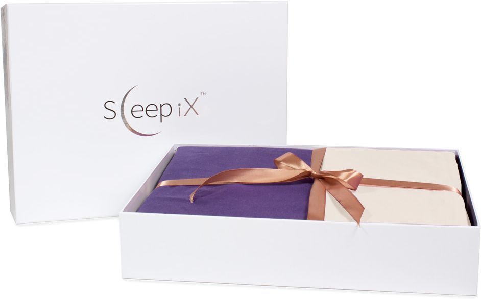 фото Комплект белья Sleep iX "Perfection", евро, наволочки 50х70, 70х70, цвет: темно-фиолетовый, бежевый