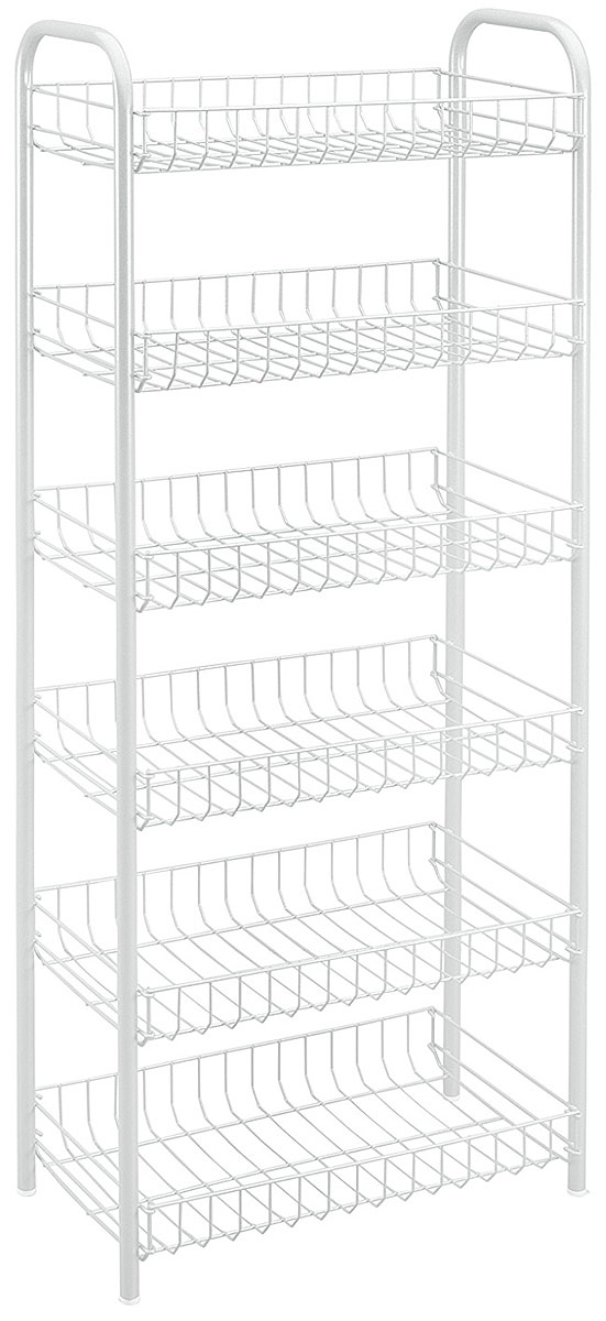 фото Этажерка Metaltex "Monaco", цвет: белый, 6 полок, 41 x 23 x 104 см