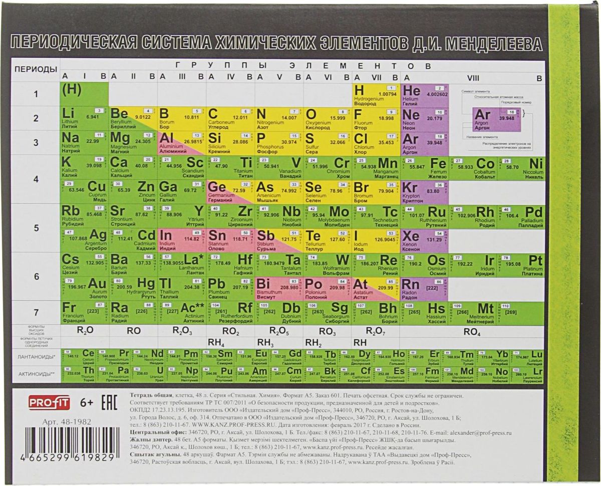 O в химии. Периодическая система Дмитрия Ивановича Менделеева. Таблица ПСХЭ. Таблица Менделеева в тетрадь. Тетрадь с химическими элементами.