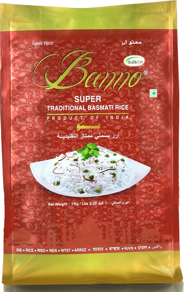 Banno Super Traditional басмати рис, 1 кг