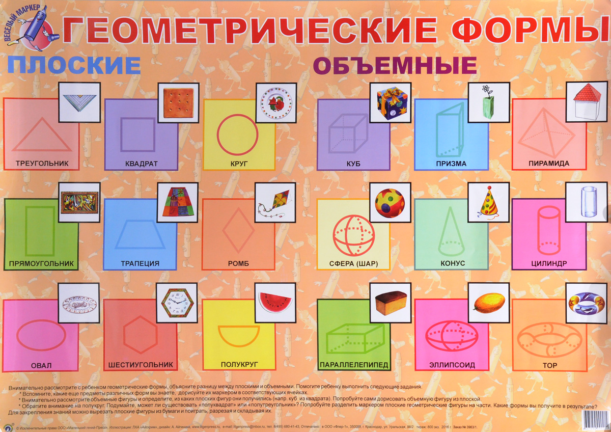 Плакат геометрические фигуры и формы