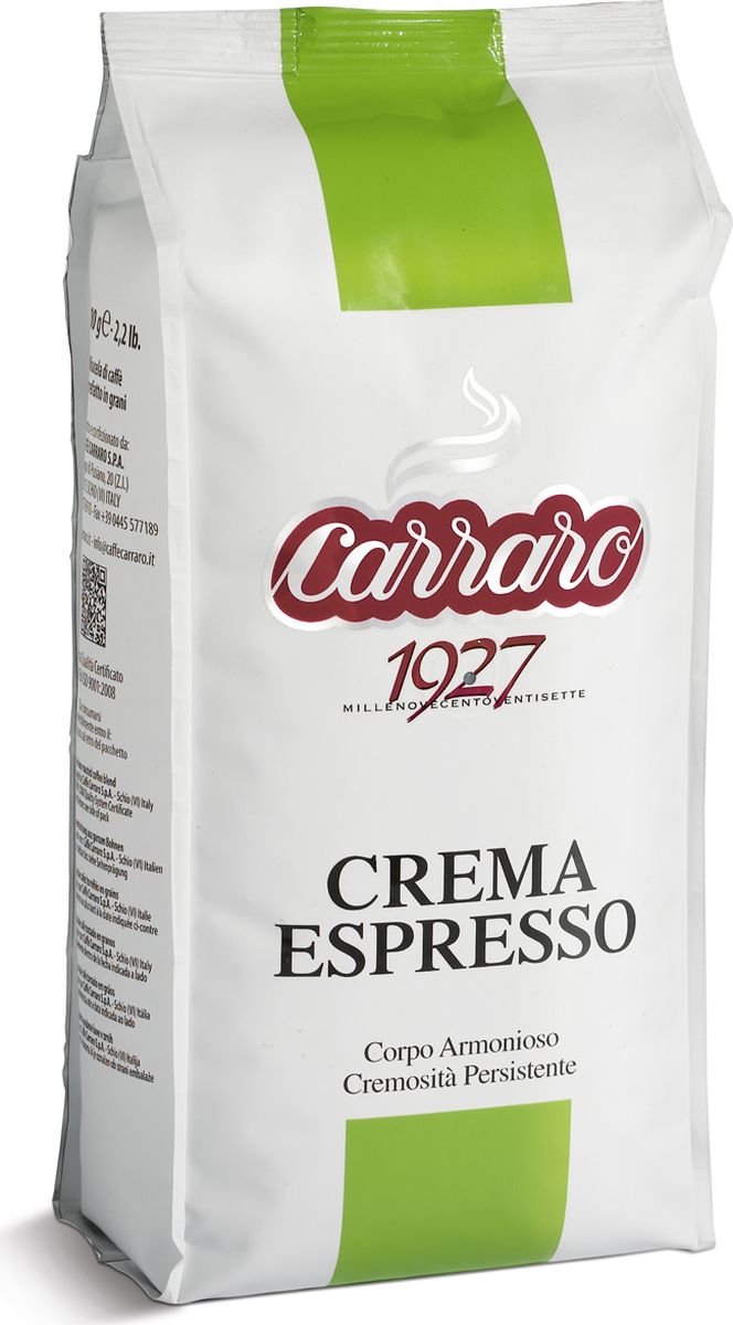 Carraro Crema Espresso кофе в зернах, 1 кг - купить с доставкой по ...