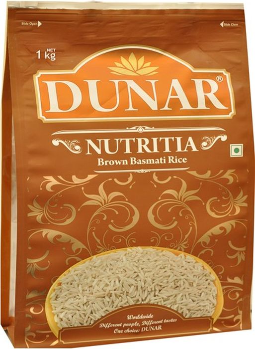 фото Dunar Nutritia коричневый басмати рис, 1 кг