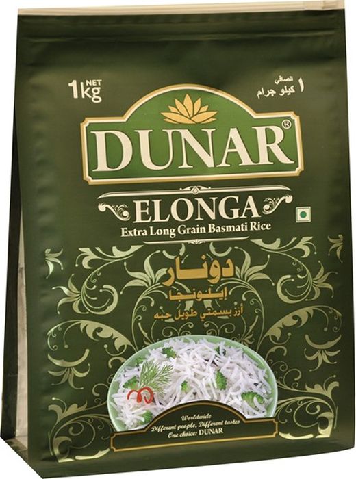 Рис басмати Элонга Dunar пакет, 1 кг., индийский — купить в интернет ...