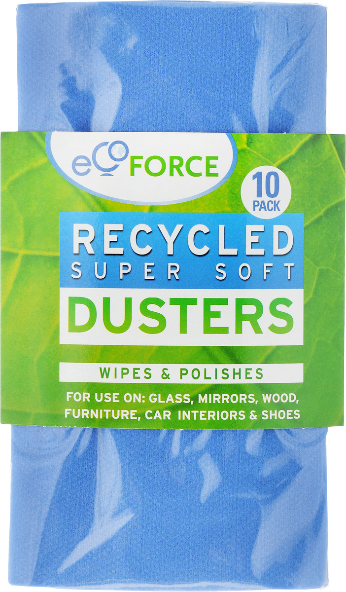 фото Салфетка для уборки "EcoForce", супермягкая, цвет: синий, 10 шт