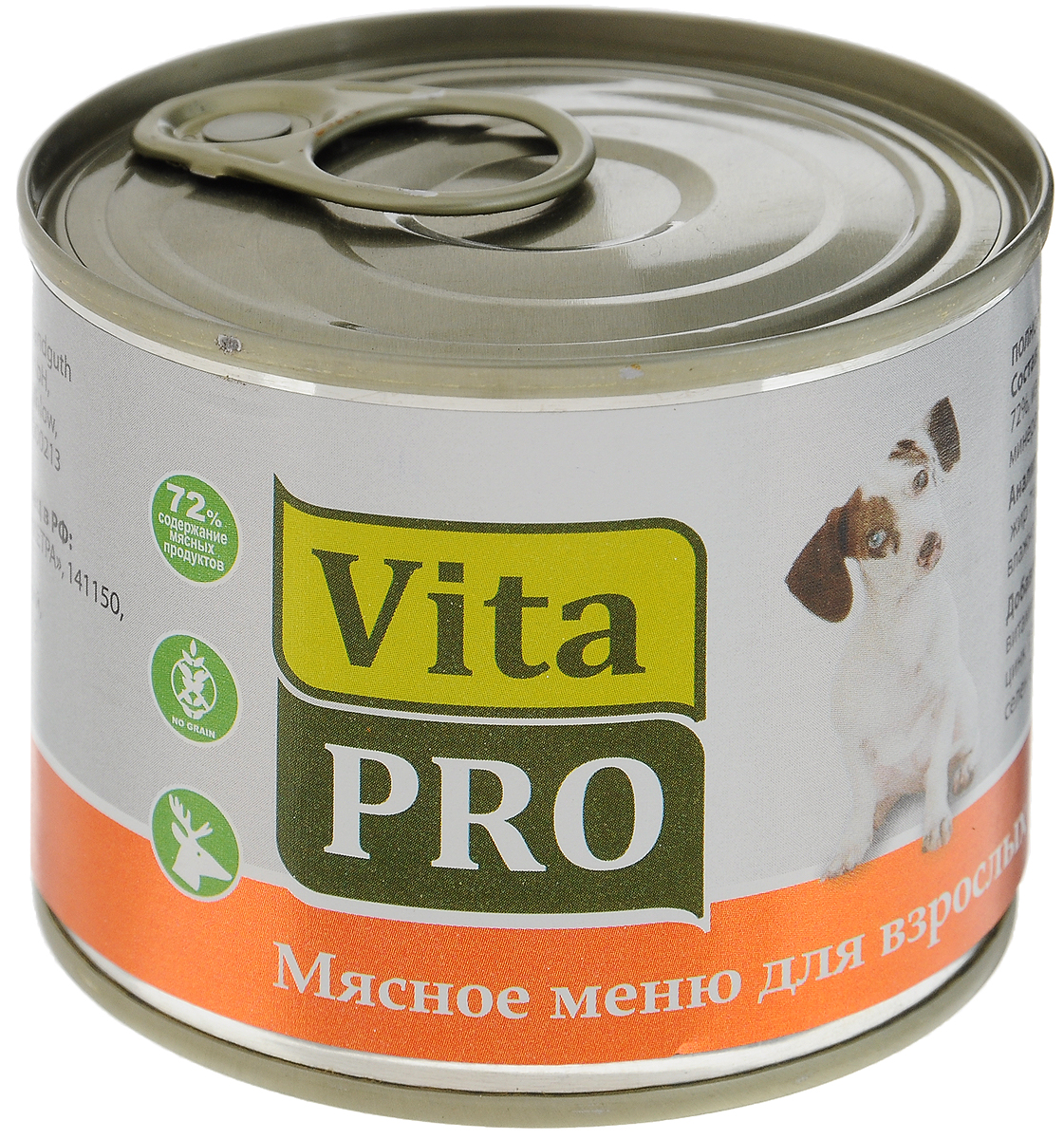 фото Консервы Vita Pro"Мясное меню" для собак, дичь, 200 г