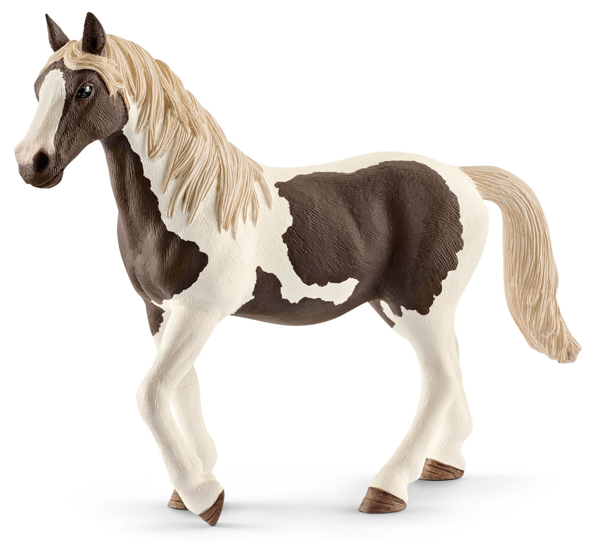 фото Schleich Фигурка Кобыла Пинто цвет молочный коричневый