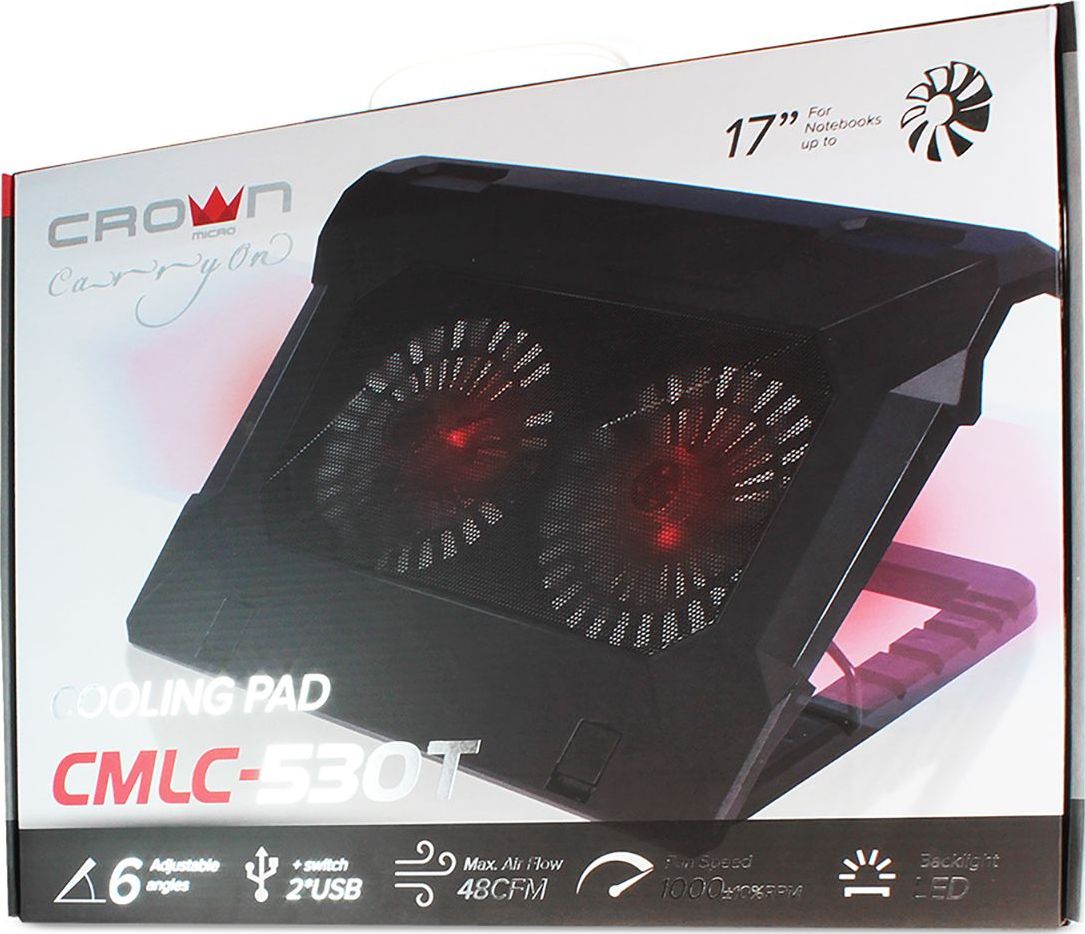 фото Crown Micro CMLC-530T охлаждающая подставка для ноутбука 17"