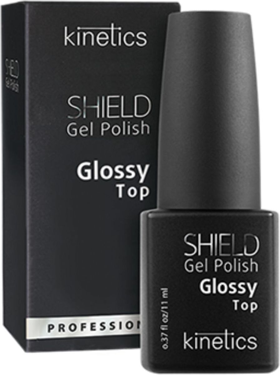 фото Kinetics Глянцевое верхнее покрытие для гель-лака Shield Glossy Top Coat, 11 мл