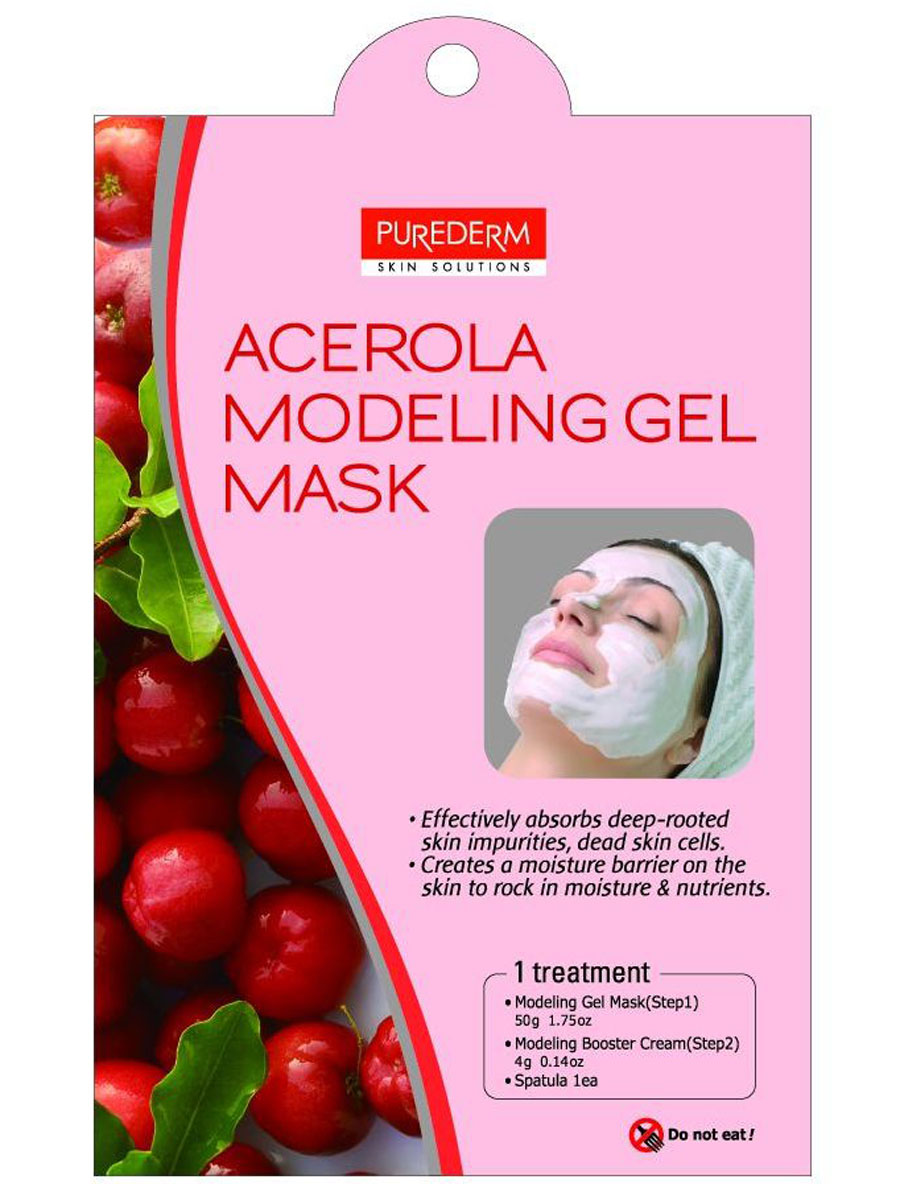 фото Purederm Альгинатная моделирующая маска 2 в 1 с экстрактом ацеролы, 50 г и Моделирующий крем интенсивного действия, 4 г