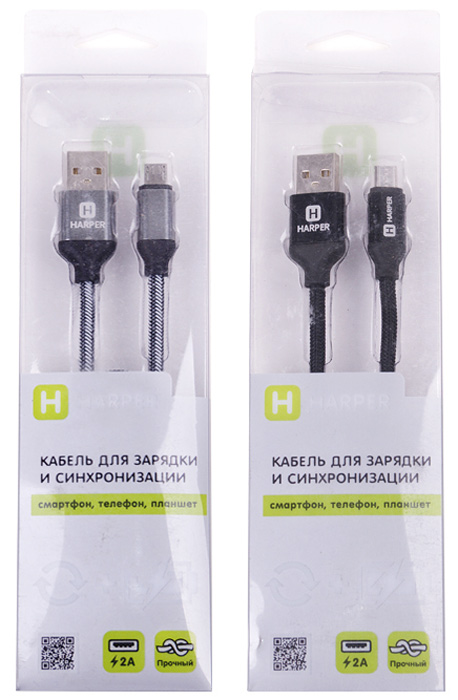 фото Harper Brch-310, Black кабель USB - microUSB (1 м)