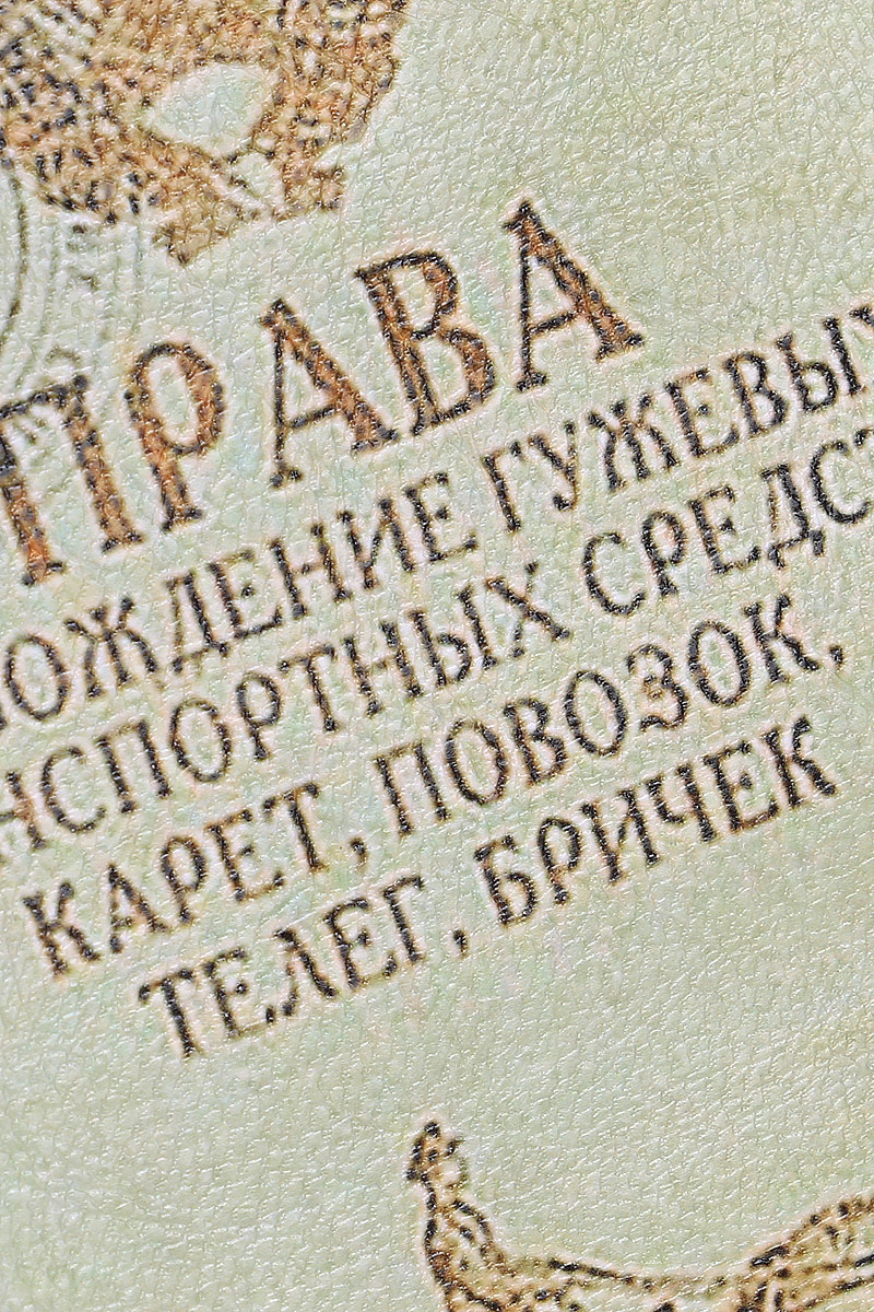 фото Обложка на паспорт Эврика "№182 Права на вождение гужевых средств", цвет: бежевый. 94089