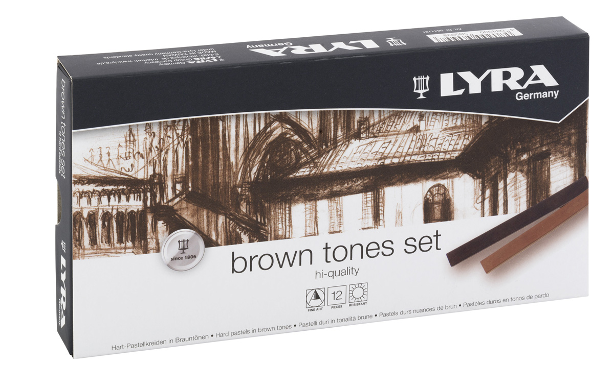 Lyra Пастель сухая Polycrayons коричневые тона 12 цветов, Мелки и пастель Lyra Пастель сухая Polycrayons коричневые тона 12 цветов, Мелки и пастель