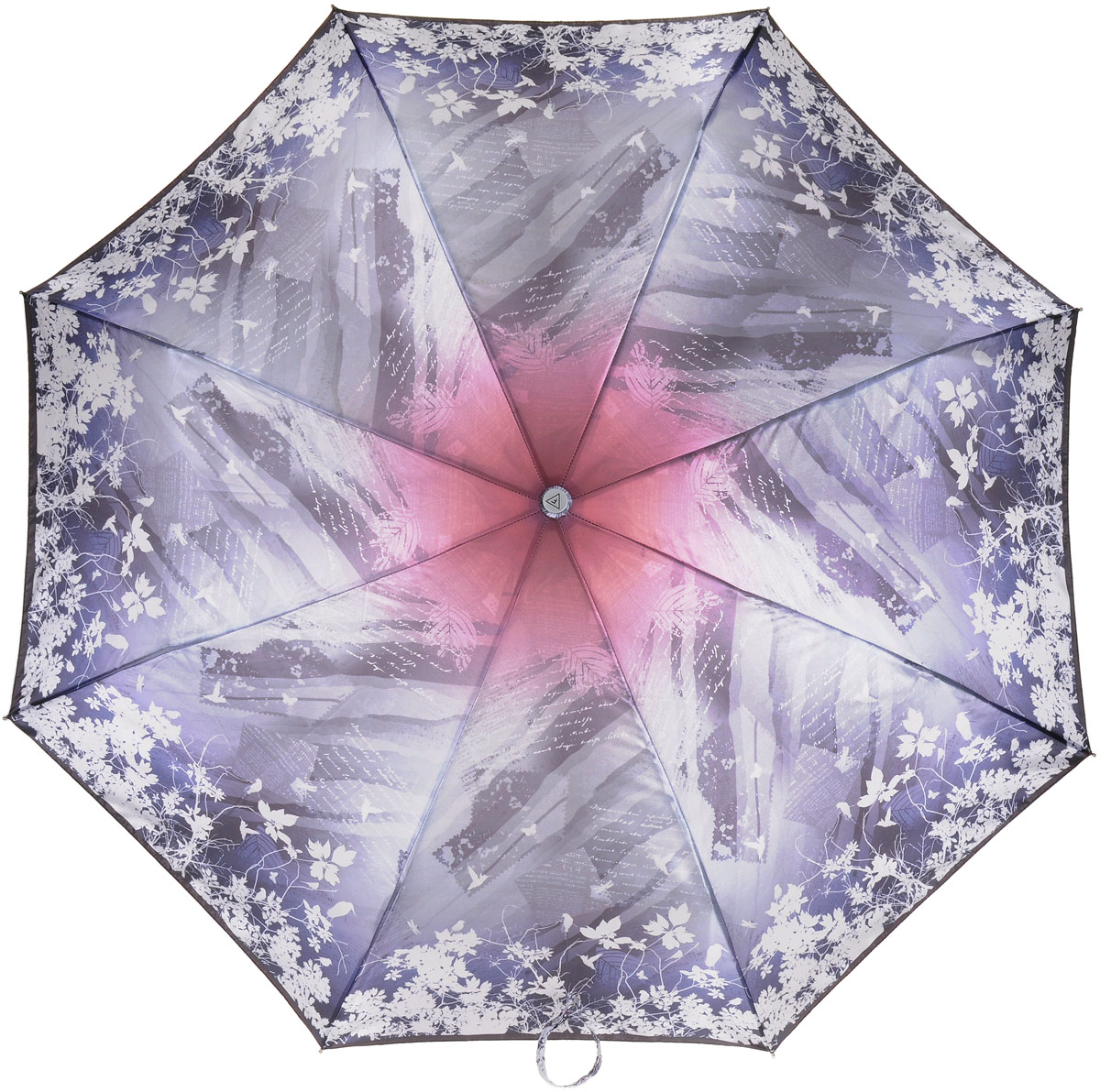 Зонт женский Fabretti, автомат, 3 сложения, цвет: фиолетовый, мультиколор. L-17100-9