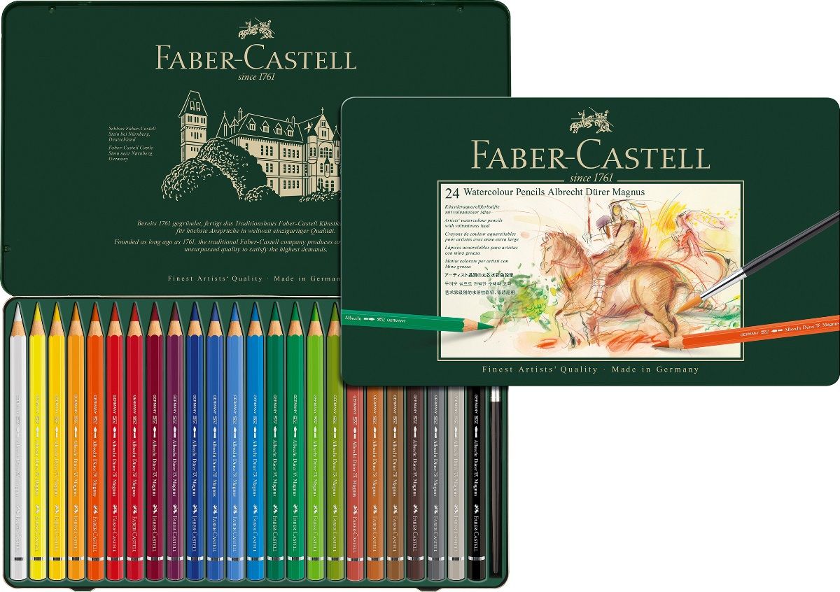 Набор акварельных карандашей faber castell albrecht durer 72 цвета в деревянном пенале