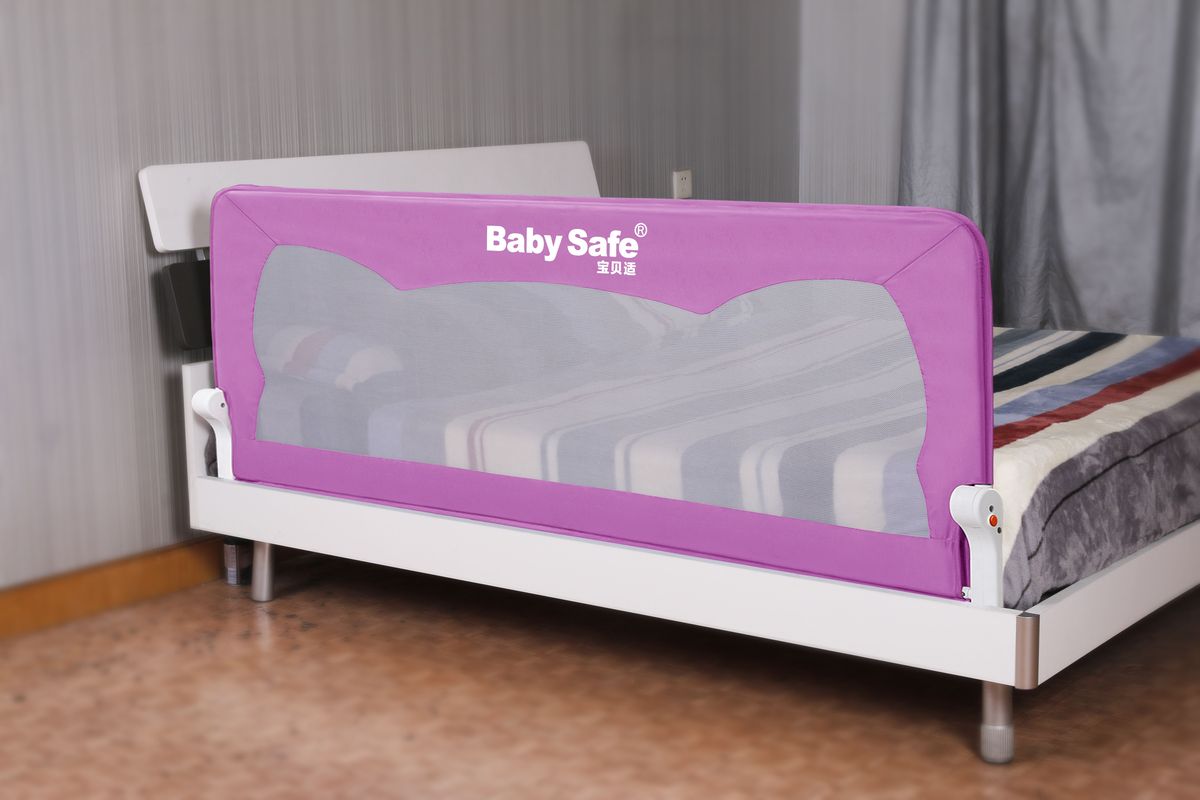 фото Baby Safe Барьер защитный для кроватки Ушки цвет сиреневый 180 х 42 см