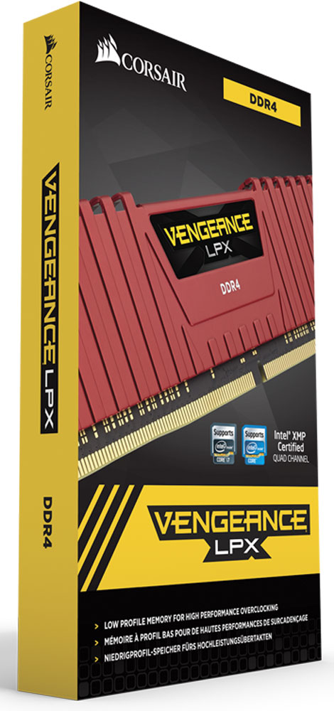 фото Модуль оперативной памяти Corsair Vengeance LPX DDR4 4Gb 2400 МГц, Red (CMK4GX4M1A2400C16R)