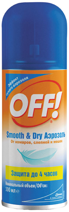 фото Аэрозоль от комаров OFF! "Smooth & Dry", 100 мл Оff!
