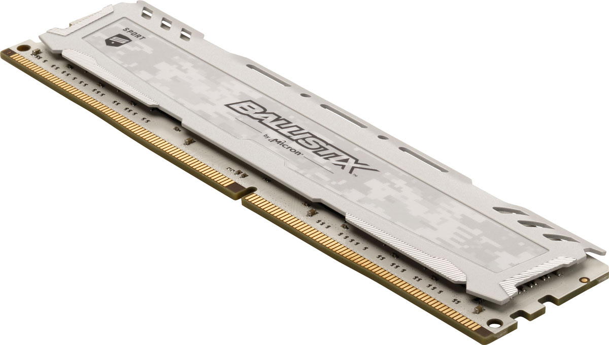 фото Crucial Ballistix Sport LT DDR4 16Gb 2666 МГц, White модуль оперативной памяти (BLS16G4D26BFSC)