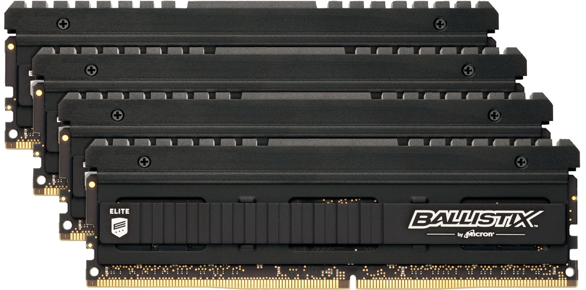 фото Crucial Ballistix Elite DDR4 4x4Gb 2666 МГц комплект модулей оперативной памяти (BLE4C4G4D26AFEA)