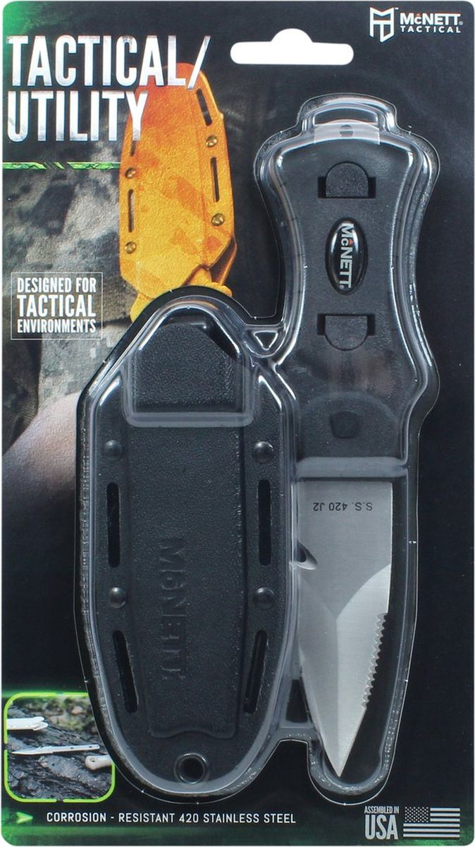 фото Нож McNett Tactical "Samish Stiletto Black Handle", цвет черный