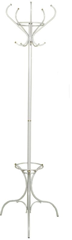 фото Вешалка напольная ЗМИ "Тюльпан", цвет: белый, серебристый, 191 х 62 см