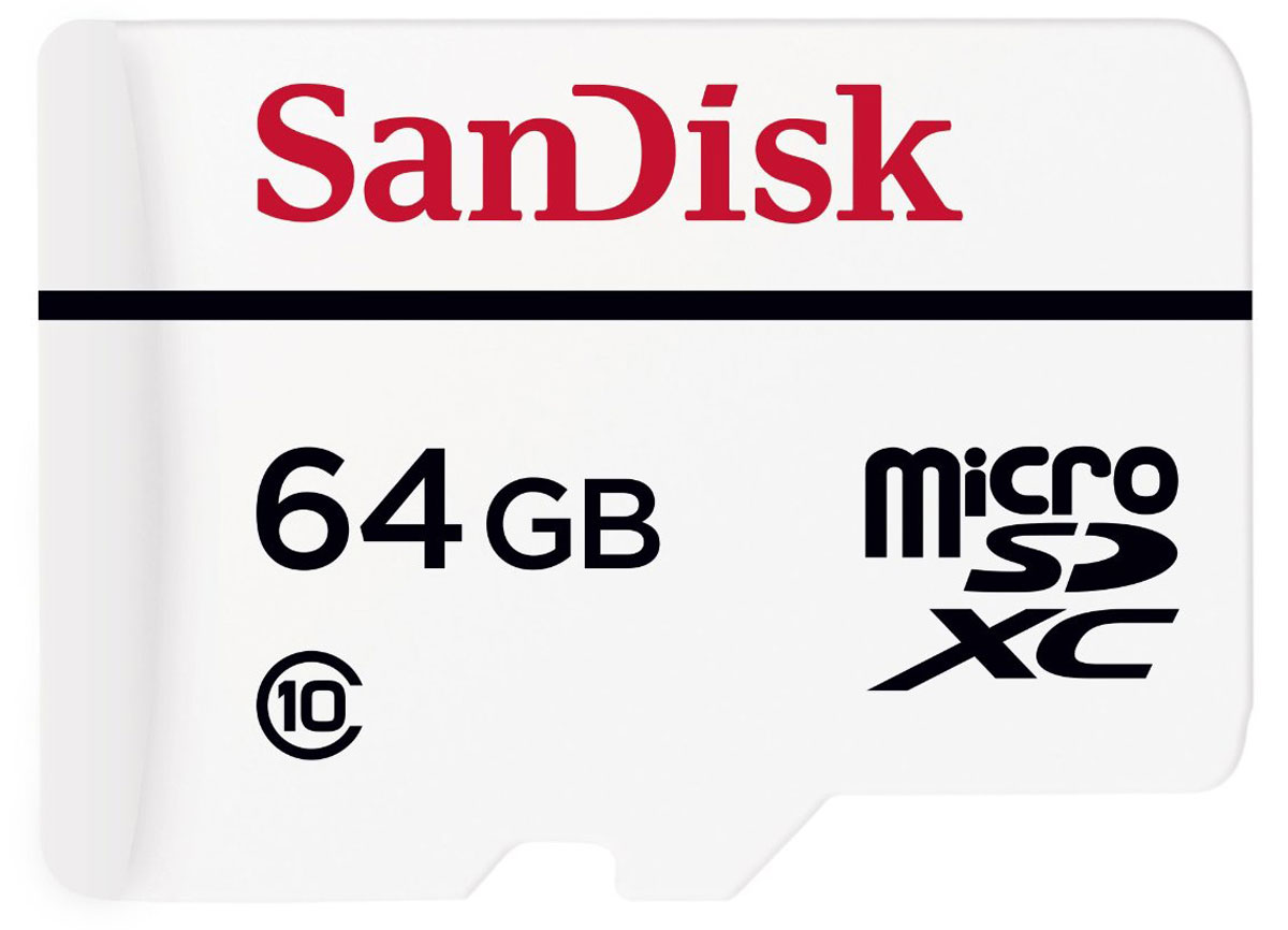 фото SanDisk High Endurance Video Monitoring microSDXC 64GB карта памяти с адаптером