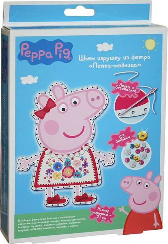 Характеристики товара Набор для шитья игрушки свинка пеппа пеппа на отдыхе Росмэн 31092