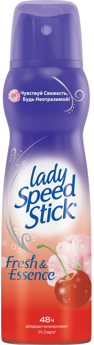 фото Lady Speed Stick Дезодорант-антиперспирант Fresh & Essence "Цветок вишни", женский, 150 мл