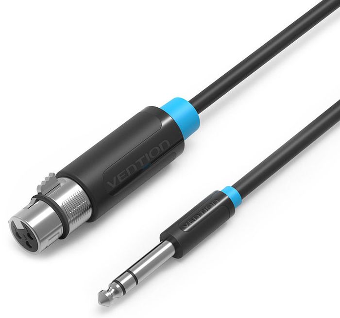 фото Vention Jack 6.5 M - XLR F, Black аудиокабель (3 м)