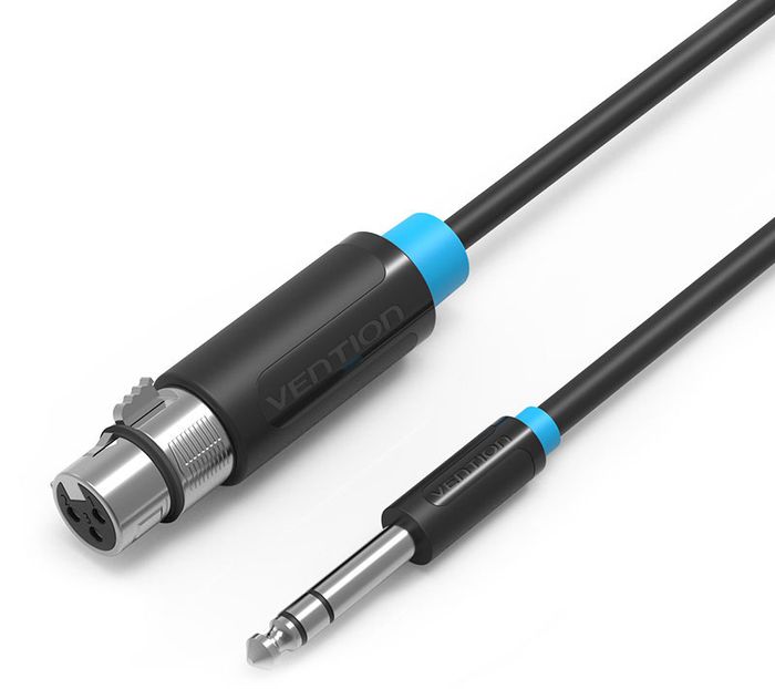 фото Vention Jack 6.5 M - XLR F, Black аудиокабель (5 м)