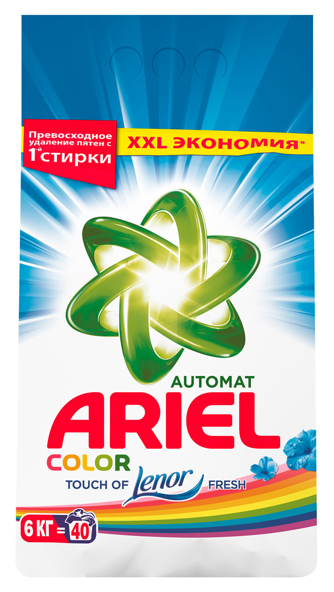 фото Стиральный порошок Ariel "Lenor fresh. Чистота Deluxe Color", автомат, 6 кг