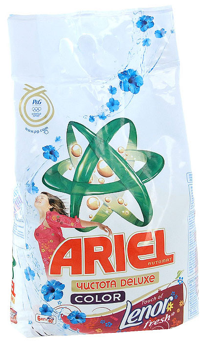 фото Стиральный порошок Ariel "Lenor fresh. Чистота Deluxe Color", автомат, 6 кг