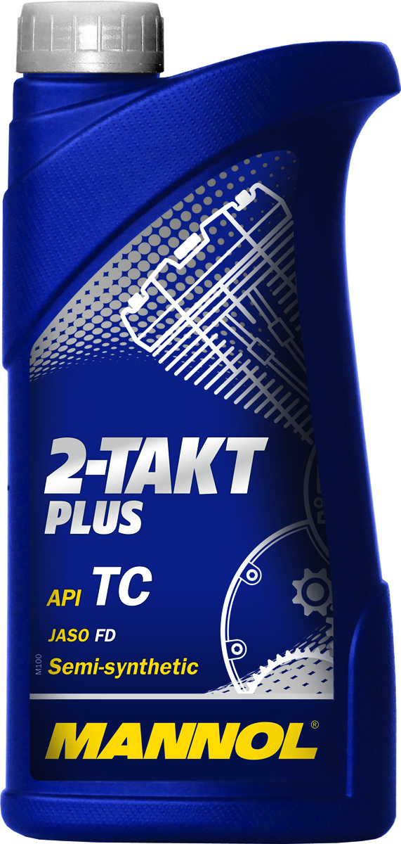 Масло моторное MANNOL "2-Takt Plus", API TC, полусинтетическое, 1 л
