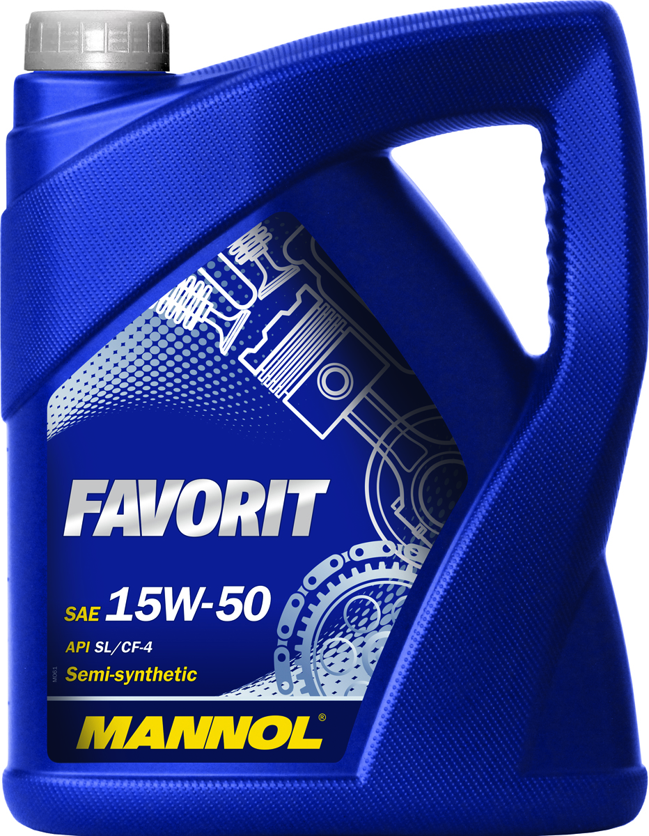 фото Масло моторное MANNOL "Favorit", 15W-50, полусинтетическое, 5 л