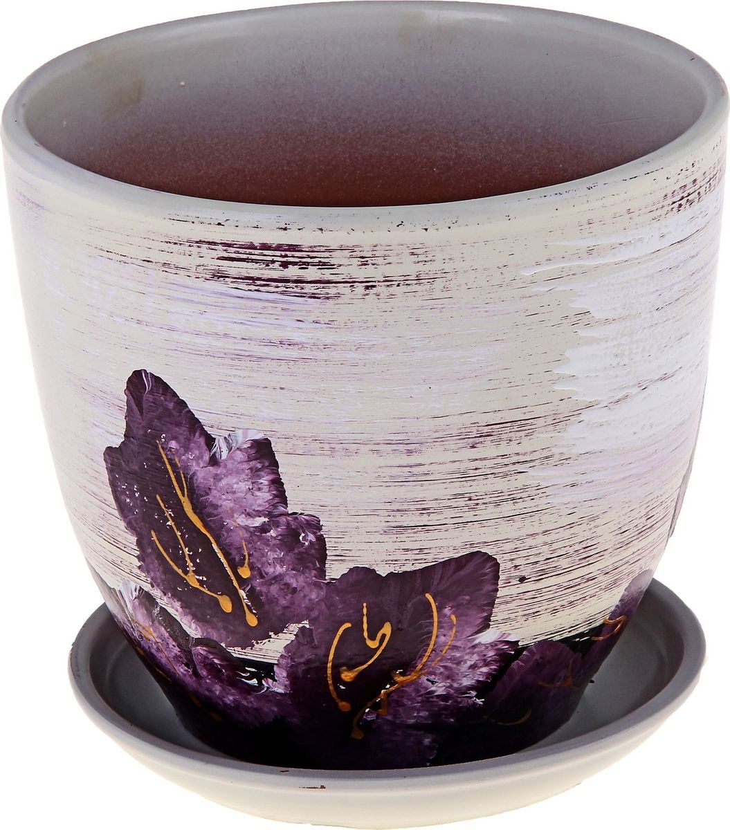 Кашпо "Клен", цвет: сиреневый, 5 л - купить по выгодной цене в интернет ...