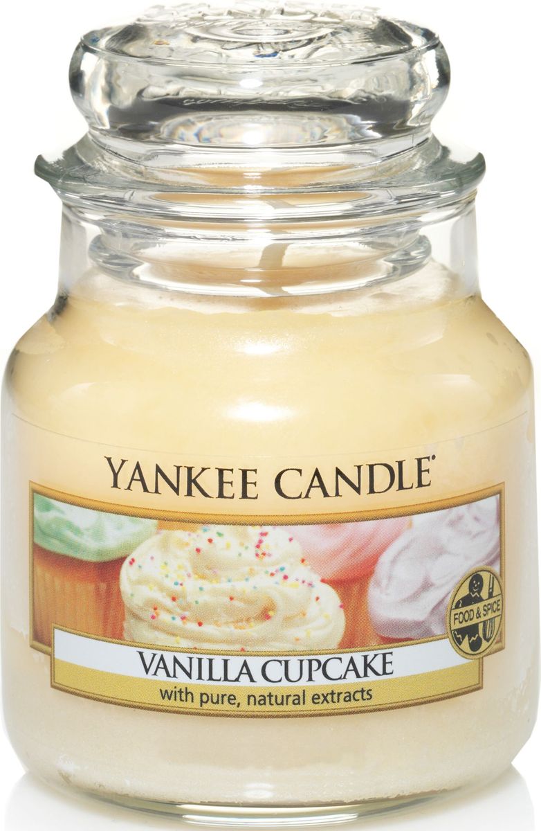 фото Ароматическая свеча Yankee Candle "Ванильный кекс / Vanilla Cupcake", 25-45 ч