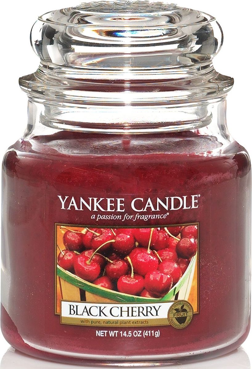 фото Ароматическая свеча Yankee Candle "Черная черешня / Black Cherry", 65-90 ч