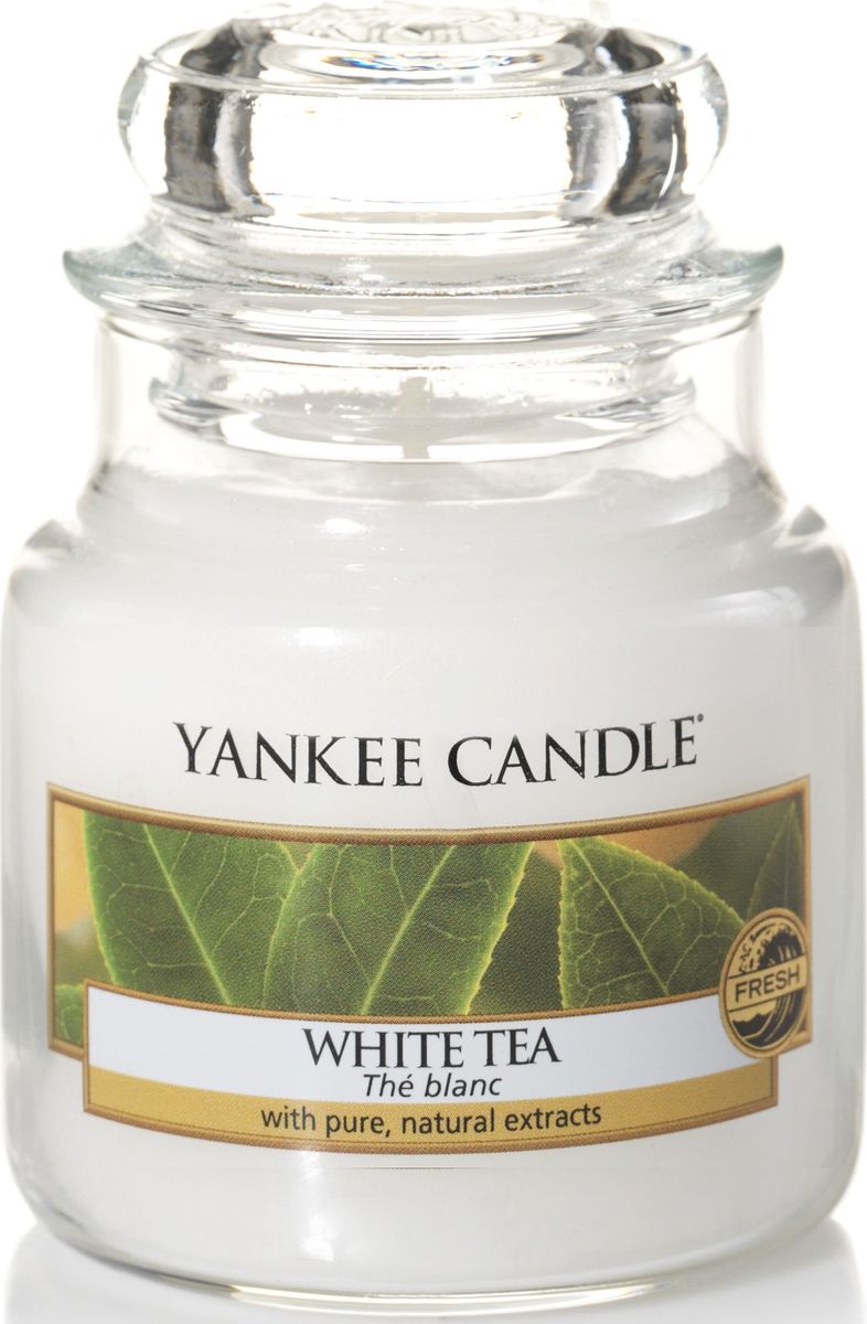 фото Ароматическая свеча Yankee Candle "Белый чай / WhiteTea", 25-45 ч