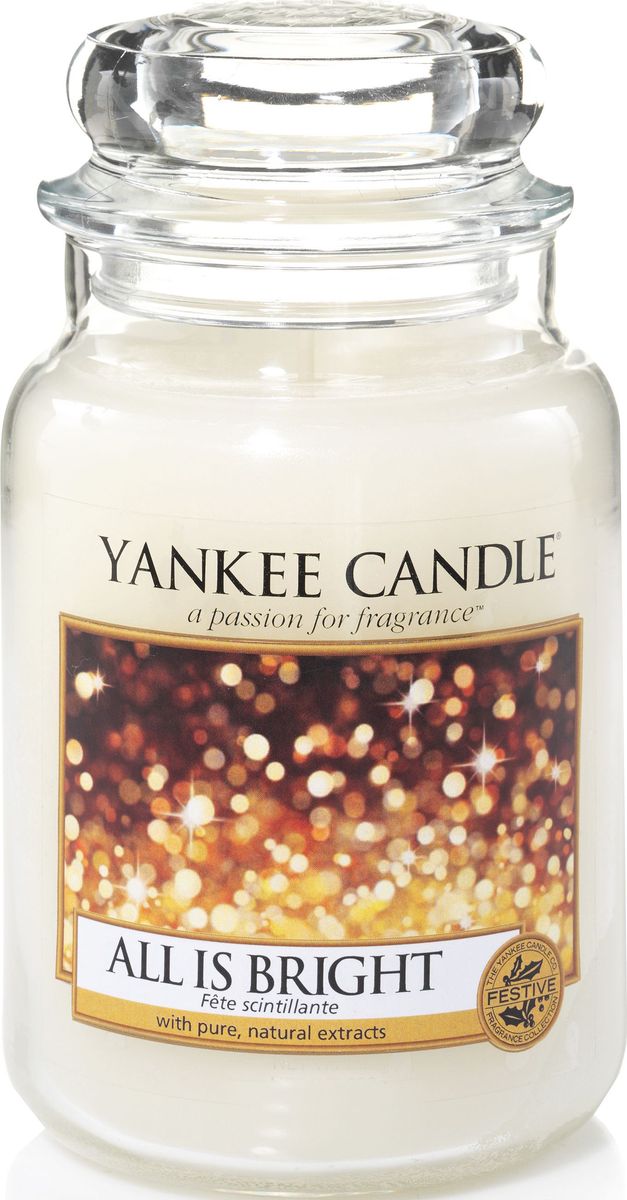 фото Ароматическая свеча Yankee Candle "Светло и ярко / All Is Bright", 110-150 ч