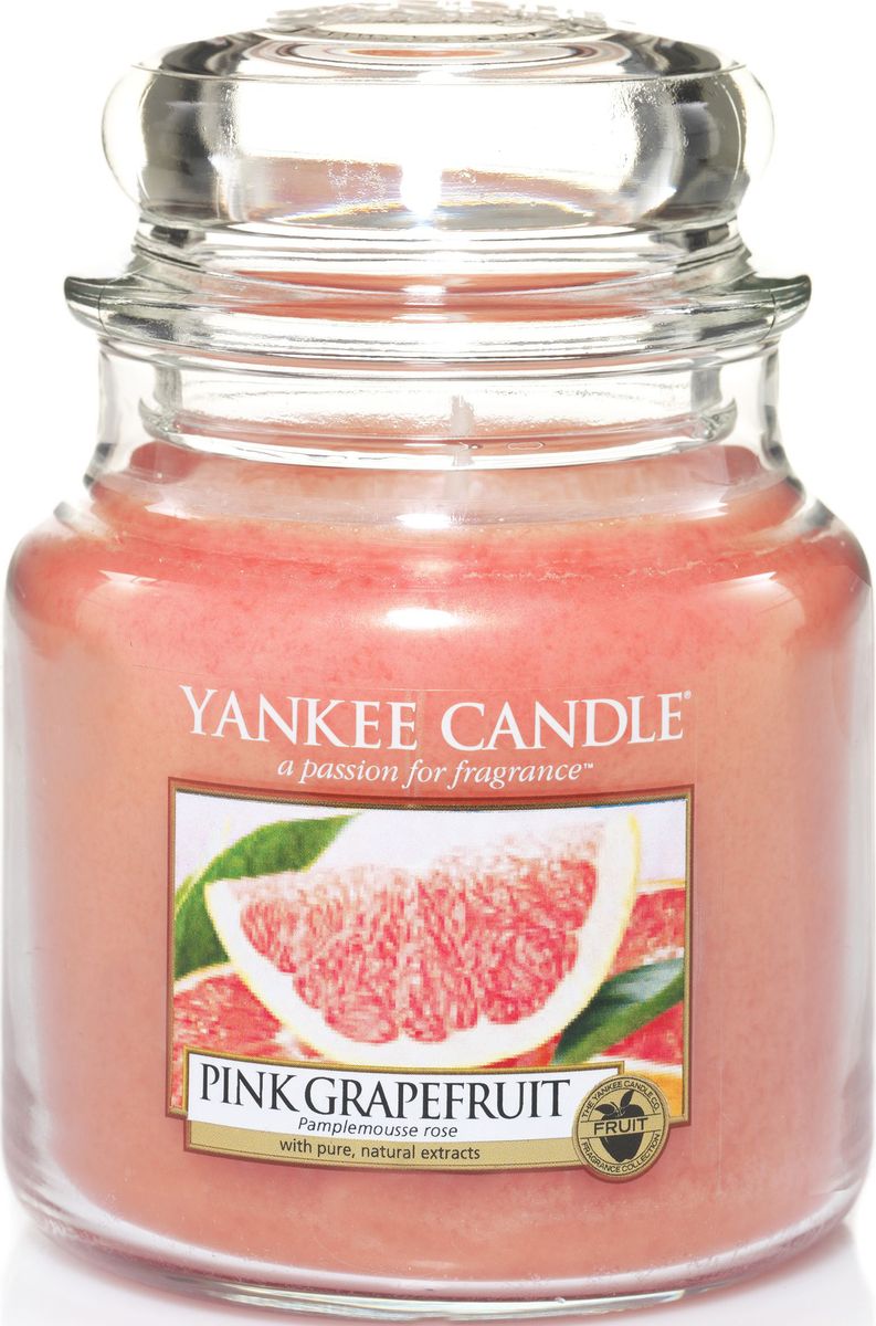 фото Ароматическая свеча Yankee Candle "Розовый грейпфрут / Pink Grapefruit", 65-90 ч