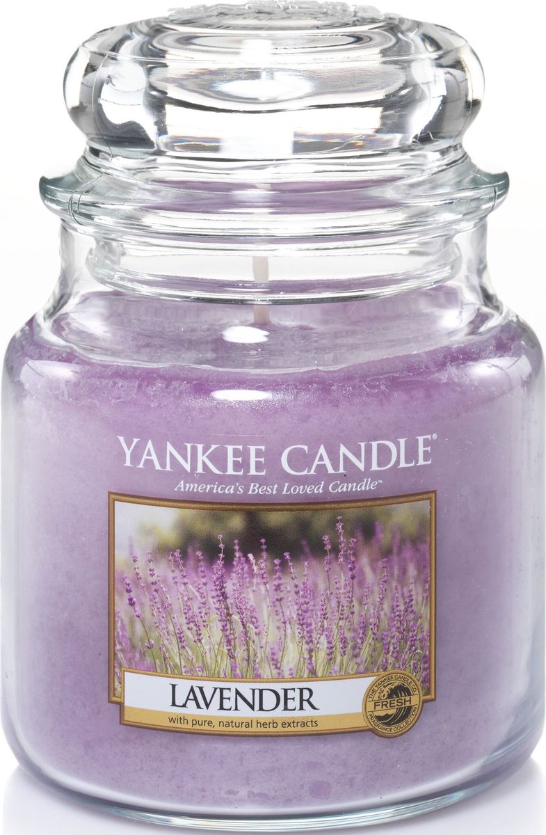 фото Ароматическая свеча Yankee Candle "Лаванда / Lavender", 25-45 ч