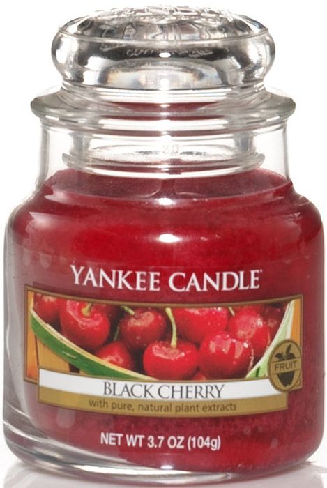 фото Ароматическая свеча Yankee Candle "Черная черешня / Black Cherry", 25-45 ч