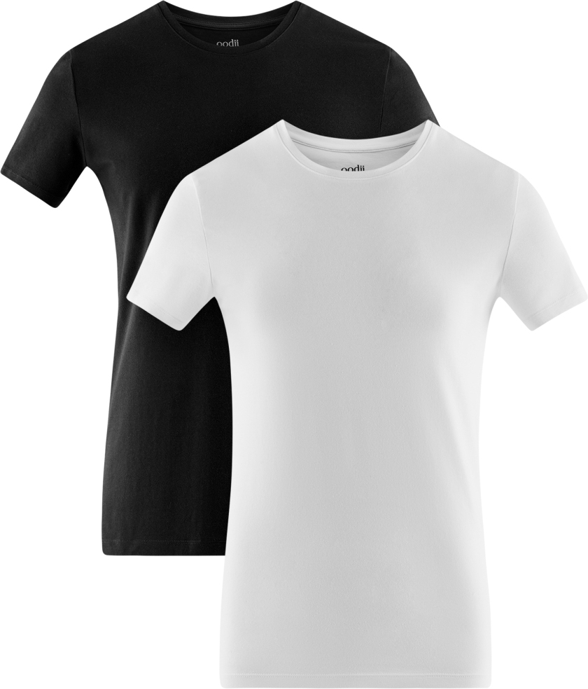 Белая и черная футболка