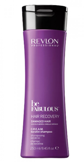 фото Revlon Professional Be Fabulous C.R.E.A.M. Keratin Shampoo Очищающий шампунь с кератином, 250 мл