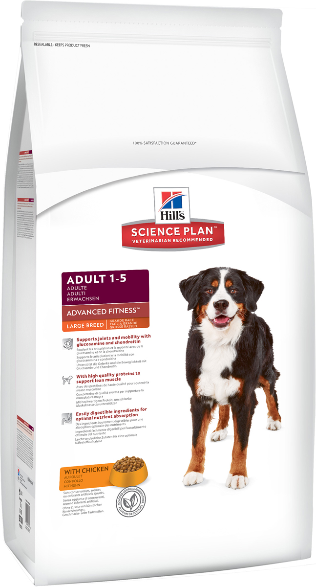 фото Корм сухой Hill's Science Plan Advanced Fitness Large Breed для собак крупных пород от 1 до 5 лет, с курицей, 12 кг